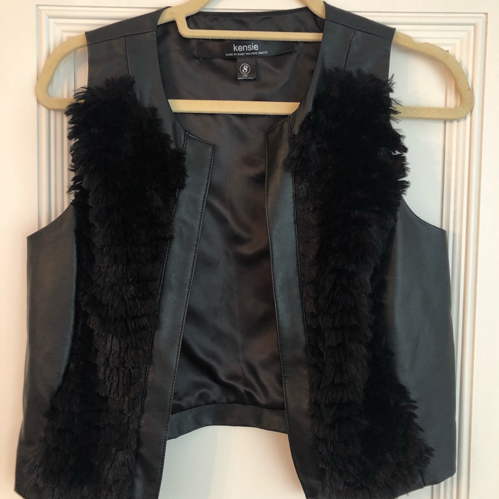 Kensie leather vest.